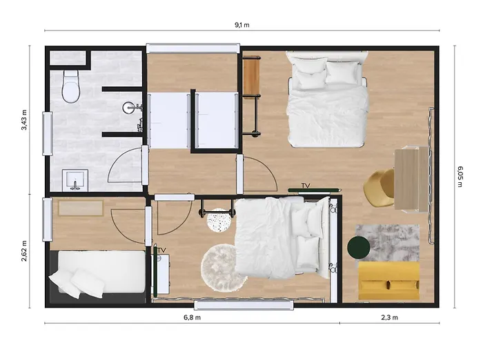 Ferienhaus Xzllenz - 4 Schlafzimmer, Zentral, Parken, U-bahn, 2 Bäder, 4 Smart-tv, Optional Einzelbett